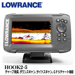 �������X(LOWRANCE) HOOK2-5 �`���[�v���T+�_�E���X�L����+GPS�`���[�g (���{�ꃂ�f��)