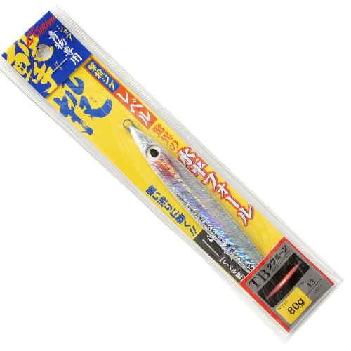 オーナー(OWNER) 撃投ジグレベル80g 13 シルバーグローエッジ(レーザーホロ)