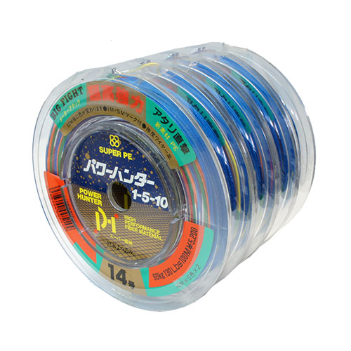 YGK エックスブレイド(X-BRAID) パワーハンター1・5・10 100m-4連結(400m)14号 ★特別価格