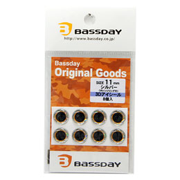 バスデイ(Bassday) 3Dアイシール 11mm シルバー(オレンジリング付き)