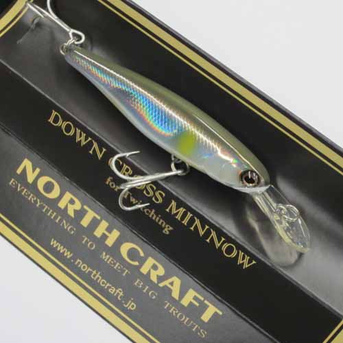ノースクラフト ダウンクロスミノー トレブルフック 彩鮎(生塗り