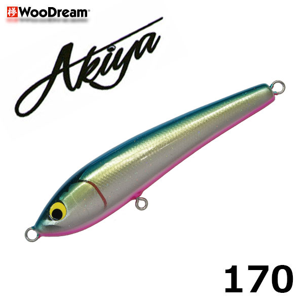 ウッドリーム(WooDream) Akiya 170 BPB ブルーバックピンクベリーラメ(アミメ) ★天然アワビシールプレゼントキャンペーン中