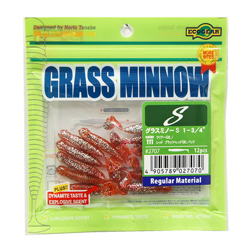 マルキュー エコギア(ECOGEAR) グラスミノーS 1‐3/4 111 クリアGLT./RスモールBL+R.GLT.バック