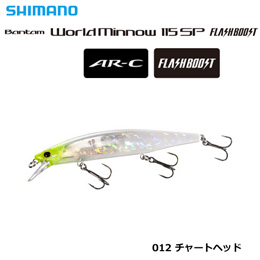 シマノ(SHIMANO) バンタム  ワールドミノー115SPフラッシュブースト ZQ-K11T チャートヘッド 012 ★セール処分特価品