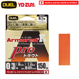 デュエル(DUEL) ARMORED F+ Pro トラウト 150M 0.1号 高視認オレンジ