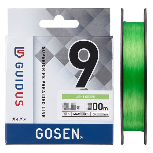 ゴーセン(GOSEN) ガイダス PEX9 ライトグリーン 200m 2号
