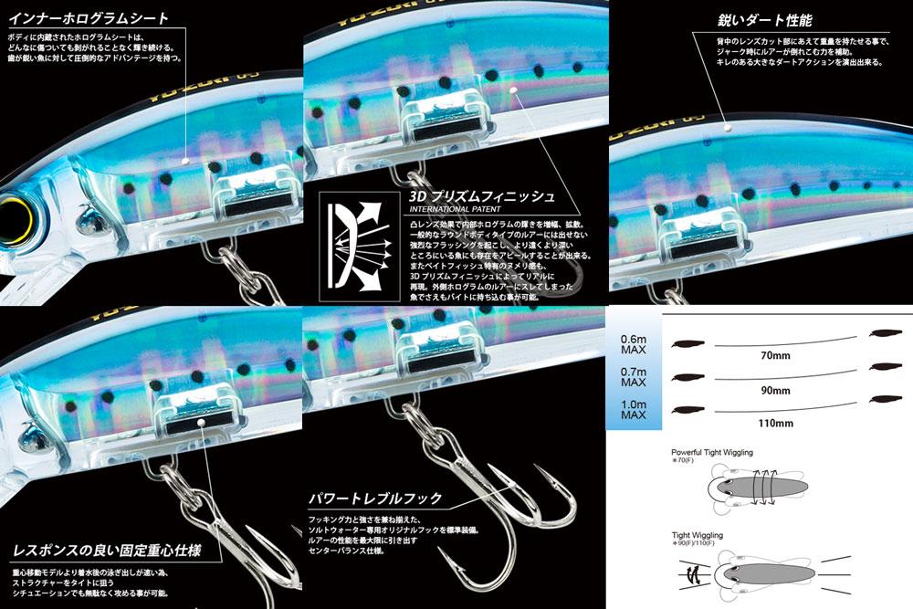 ヨーヅリ(YO-ZURI) 3D インショア ミノー (F) 90mm 01 C4 シルバーブラック ●廃番 完売しました。 inshore_minnow_info.jpg