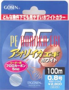 ゴーセン(GOSEN) PEアオリイカ エギホワイト 100m 0.6号 (特別価格