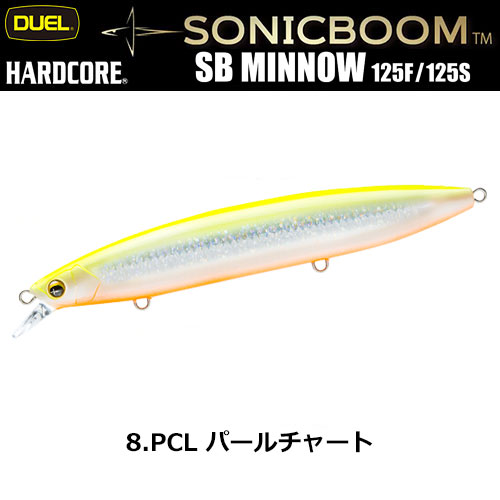 デュエル(DUEL) ソニックブーム SBミノー 125F 125mm 08 PCL パールチャート