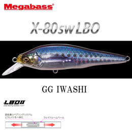 メガバス(MEGABASS) X-80SW LBO GG イワシ