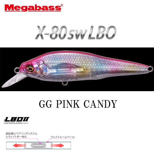 メガバス(MEGABASS) X-80SW LBO GG ピンクキャンディー