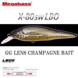 メガバス(MEGABASS) X-80SW LBO GG レンズシャンパンベイト