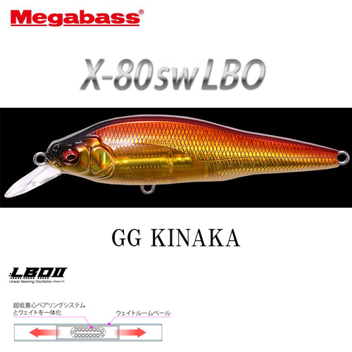 メガバス(MEGABASS) X-80SW LBO GG キンアカ